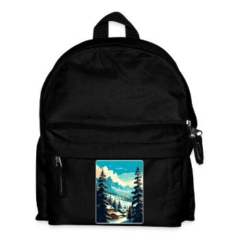 Megève Ski Les Arcs Ski Voyage Poster Souvenir - Sac à dos Enfant - noir - Devant