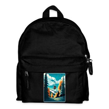 Kitzbühel Ski Autriche Affiche de voyage souvenir WPA - Sac à dos Enfant - noir - Devant