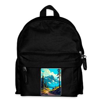 Nationalpark Reiseposter Souvenir WPA - Kinder Rucksack - Schwarz - Vorne