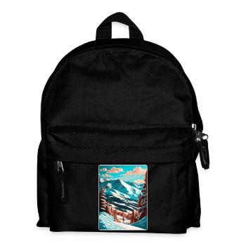 Copper Mountain Colorado Travel Poster Souvenir - Kids' Backpack - black - Front