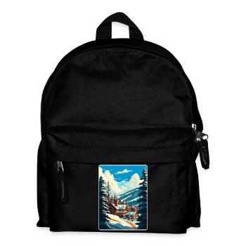Vail Ski Resort Skiing Travel Poster Souvenir WPA - Kids' Backpack - black - Front
