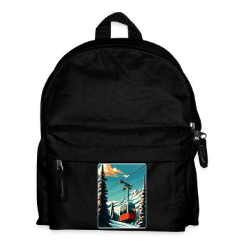 Sun Valley Ski Ski Voyage Affiche Souvenir WPA - Sac à dos Enfant - noir - Devant