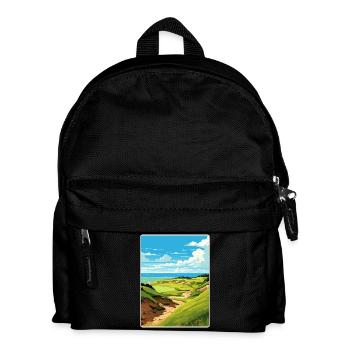 Whistling Straits Golf Course Travel Poster - Kids' Backpack - black - Front
