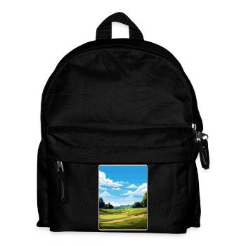 Shinnecock Hills Golfplatz Reise Posterkarte - Kinder Rucksack - Schwarz - Vorne