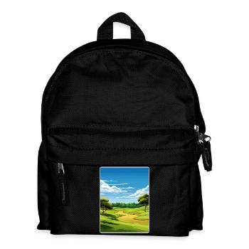 Shinnecock Hills Golfplatz Reise Posterkarte - Kinder Rucksack - Schwarz - Vorne