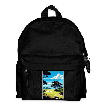 Spyglass Hill Golfplatz Reiseposter Souvenir - Kinder Rucksack - Schwarz - Vorne