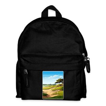 Torrey Pines Golfplatz Reiseposter Souvenir - Kinder Rucksack - Schwarz - Vorne
