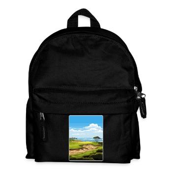Torrey Pines Golfplatz Reiseposter Souvenir - Kinder Rucksack - Schwarz - Vorne