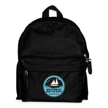 Quand le vent m’appelle, je dois aller naviguer - Sac à dos Enfant - noir - Devant