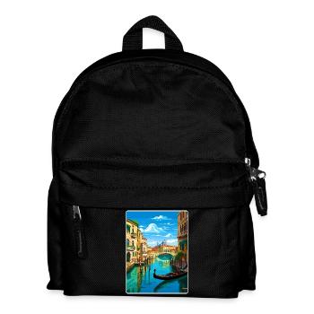 Venise Italie Place Saint-Marc Carte d’affiche de voyage - Sac à dos Enfant - noir - Devant