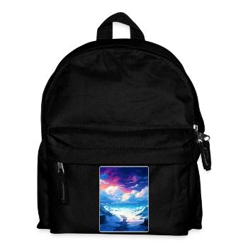 Nordlichter Aurora Borealis Island Reisen WPA - Kinder Rucksack - Schwarz - Vorne