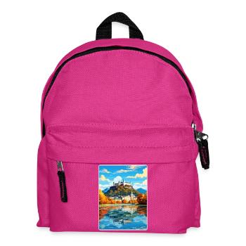 Salzbourg Autriche Affiche de voyage Peinture Souvenir WPA - Sac à dos Enfant - fuchsia - Devant
