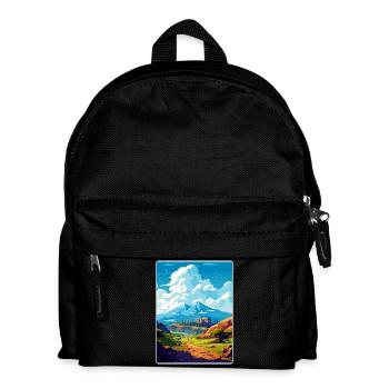 Olymp Griechenland Reiseposter Souvenir WPA - Kinder Rucksack - Schwarz - Vorne