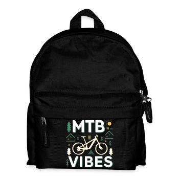Mountain Bike Vibes Illustration - Kids' Backpack - black - Front