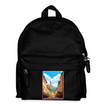 Heidelberg Germany Travel Poster Souvenir Paint WP - Kids' Backpack - black - Front