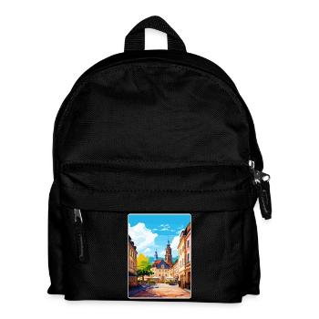 Heidelberg Germany Travel Poster Souvenir Paint WP - Kids' Backpack - black - Front