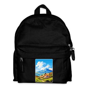 Berg Vardousia Griechenland Reiseposter Souvenir WPA - Kinder Rucksack - Schwarz - Vorne
