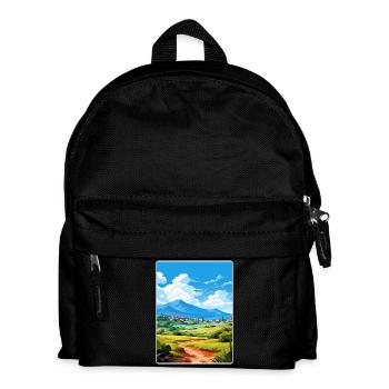 Berg Kreten Griechenland Vintage Reise Poster Souvenir - Kinder Rucksack - Schwarz - Vorne