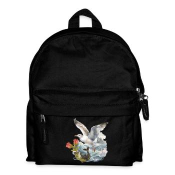 Seagull Seagulls Fish Fish Sailor Birthday Greeting - Kids' Backpack - black - Front