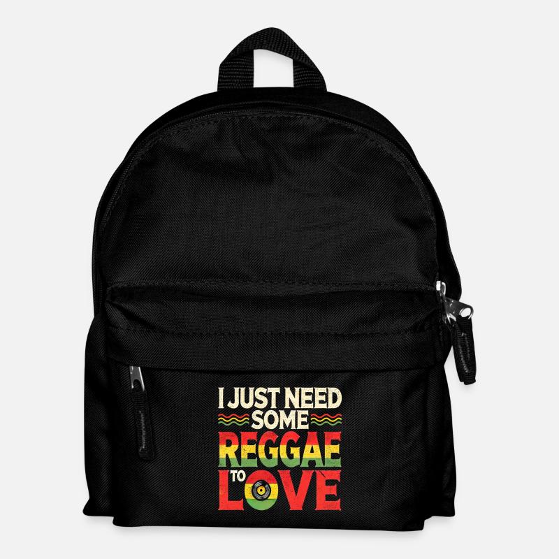Reggae Jamaika Design - Kinder Rucksack - Schwarz