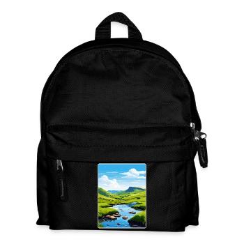 Peak District Royaume-Uni Royaume-Uni Affiche de voyage WPA - Sac à dos Enfant - noir - Devant