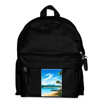 Ko Samui Thaïlande Affiche de voyage thaïlandaise Souvenir WPA - Sac à dos Enfant - noir - Devant