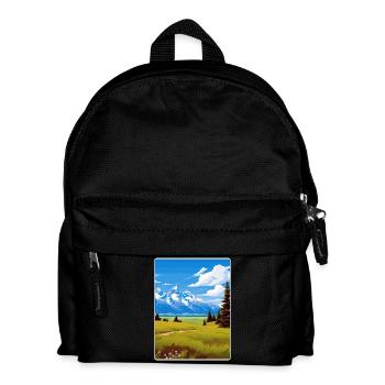 Affiche de voyage souvenir du parc national de Grand Teton - Sac à dos Enfant - noir - Devant