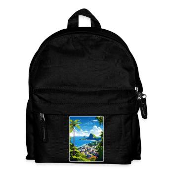 Rio De Janeiro Brazil Travel Poster Souvenir WPA - Kids' Backpack - black - Front