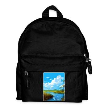 Everglades Nationalpark Reiseposter Souvenir - Kinder Rucksack - Schwarz - Vorne