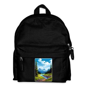 Glacier National Park Travel Poster Souvenir WPA - Kids' Backpack - black - Front