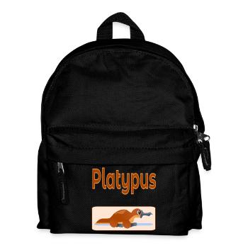 Schnabeltier Australien - Kinder Rucksack - Schwarz - Vorne