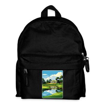 Augusta Golfplatz Vintage Reiseposter Souvenir - Kinder Rucksack - Schwarz - Vorne