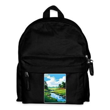 Augusta Golfplatz Vintage Reiseposter Souvenir - Kinder Rucksack - Schwarz - Vorne
