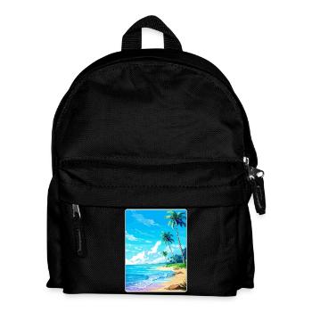 Inseln Karibik Reise Poster Souvenir - Kinder Rucksack - Schwarz - Vorne