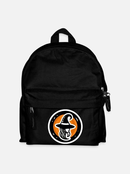 Hexe Hut Kopf - Kinder Rucksack - Schwarz