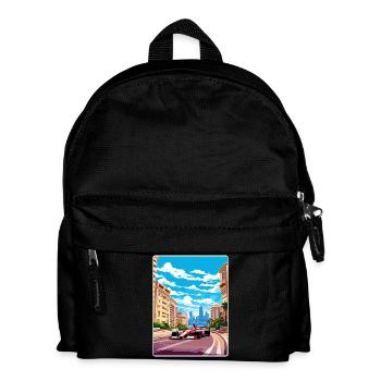 Monaco Circuit Motorsport Rennen Rennen Reise Poster - Kinder Rucksack - Schwarz - Vorne