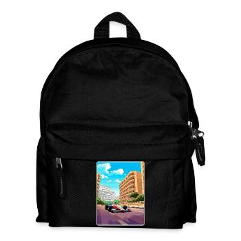 Monte Carlo Circuit Motorsport Rennen Monaco Rennen - Kinder Rucksack - Schwarz - Vorne