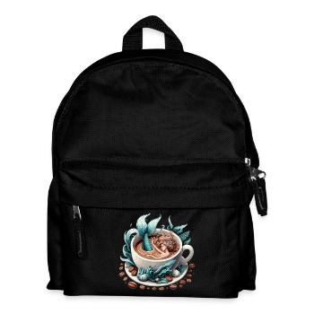 Mermaid Mermaid Bathes in Coffee Gift - Kids' Backpack - black - Front