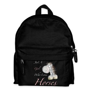Just A Girl Who Loves Horses Saying - Kids' Backpack - black - Front