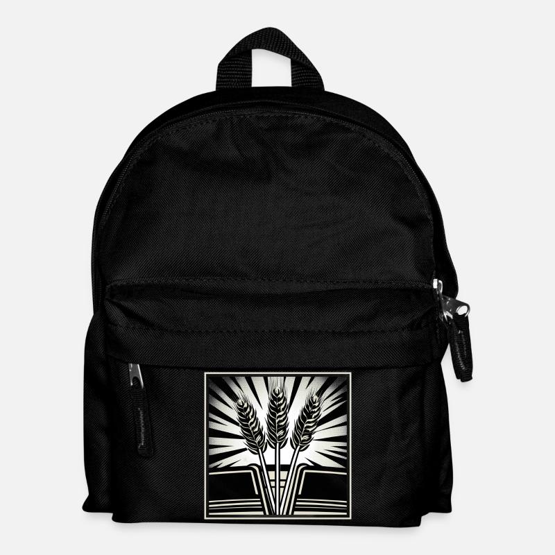 3 Ähren Getreide Weizen - Kinder Rucksack - Schwarz