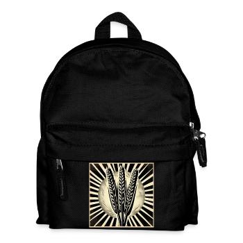 3 grain ears of wheat - Kids' Backpack - black - Front