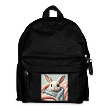 cute bunny poster, baby, child, infant - Kids' Backpack - black - Front