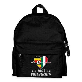 Uganda and Italy 100% friendship - Kids' Backpack - black - Front