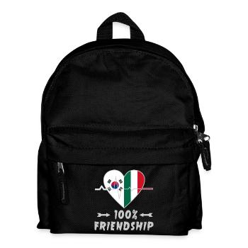 South Korea and Italy 100% friendship - Kids' Backpack - black - Front