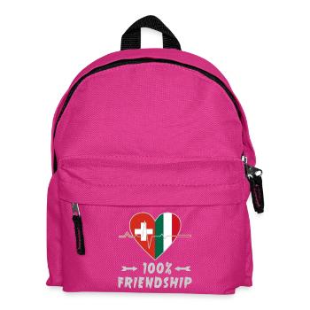 Switzerland and Italy 100% friendship - Kids' Backpack - fuchsia - Front