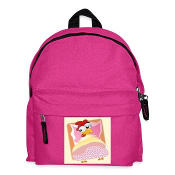 Hühner Hühnerhaltung - BETT SCHLAFEN - Kinder Rucksack - Fuchsia - Vorne