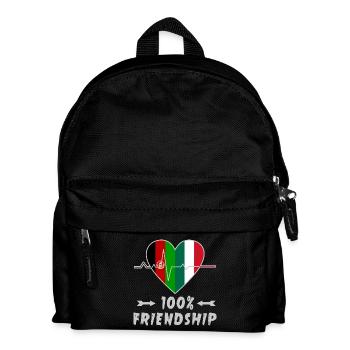 Afghanistan und Italien 100% Freundschaft - Kinder Rucksack - Schwarz - Vorne