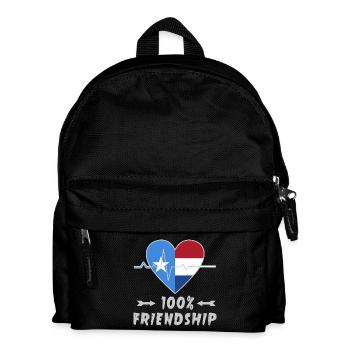 Somalia und Niederlande 100% Freundschaft - Kinder Rucksack - Schwarz - Vorne