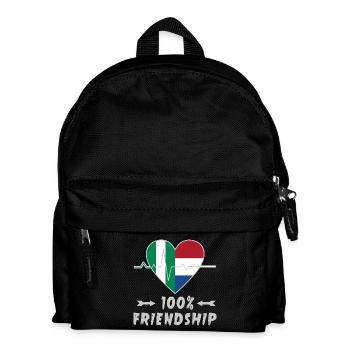 Nigeria and the Netherlands 100% friendship - Kids' Backpack - black - Front