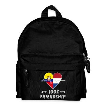 Ecuador und Niederlande 100% Freundschaft - Kinder Rucksack - Schwarz - Vorne